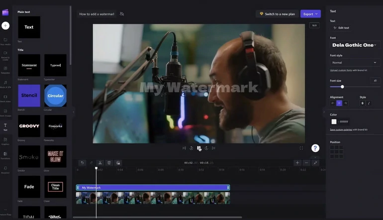 add watermark to video